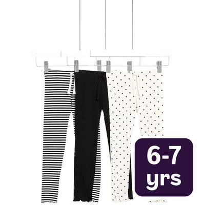 M&S M&S Prikkete Stripe Leggings Karbon 6-7 år - Kjøp online hos McGrocer