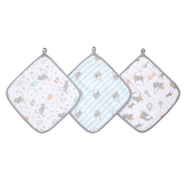 Aden + Anais Dumbo muslin washcloths 30x30cm - British product