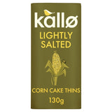 Kallo lightly salted corn cake thins 130g, UK version