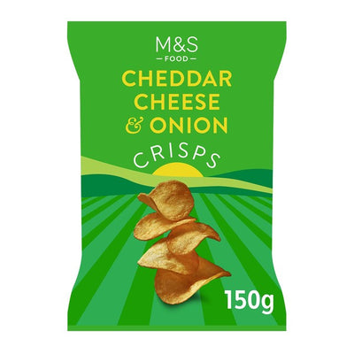 M&S M&S Cheddar Cheese & Onion Potato Crisps 150g - اشترِ عبر الإنترنت على McGrocer