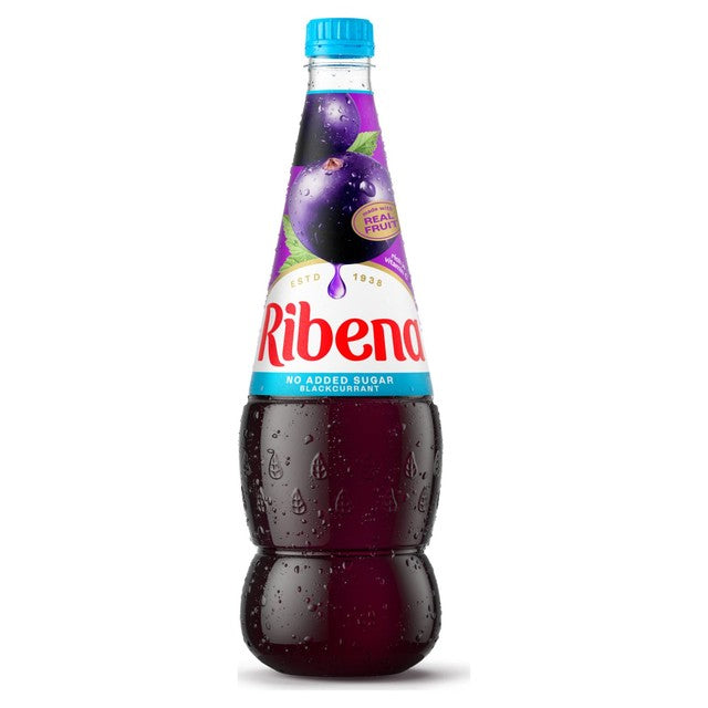 Ribena blackcurrant no added sugar squash 1.5L, imported from the UK