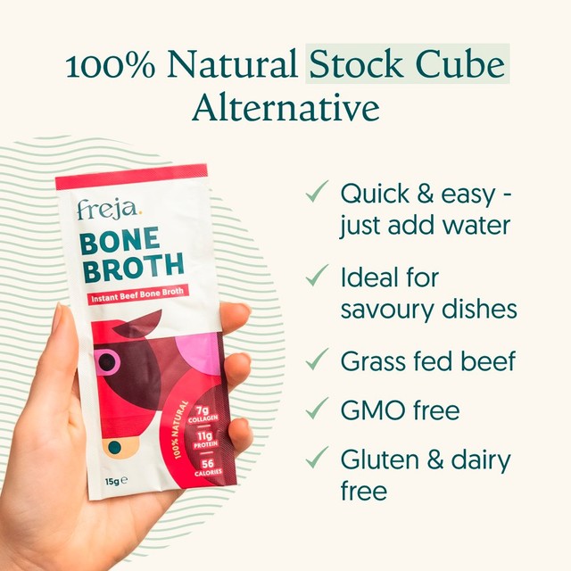 Freja Classic Beef Instant Bone Broth 4 x 15g - British product