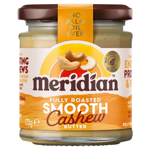Meridian smooth cashew butter 170g, imported from the UK