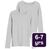 M&S Heatgen Thermal Tops, 6-7 Years, Grey Marl