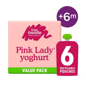 Little Freddie Pink Lady Yoghurt Baby Food Pouch 6 x 100g