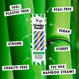 The Cheeky Panda bamboo paper straws striped 100 pack - British product