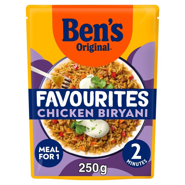 Ben's Original Indian Biryani microwave rice meal 250g, imported from the UK