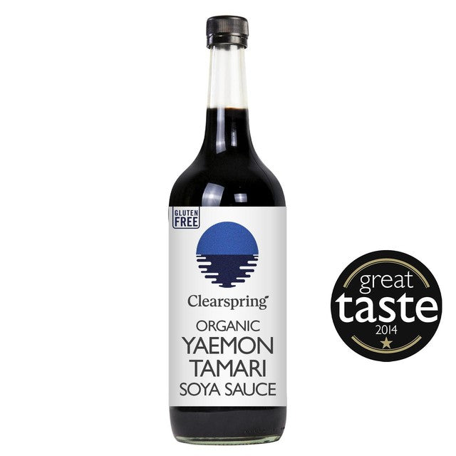 Clearspring Organic Japanese Yaemon Tamari Soya Sauce Double Strength 1L - British product