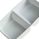 M&S ceramic double vegetable dish white one size, imported from the UK