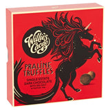 Willies Cacao dark chocolate praline truffles with sea salt 110g (British brand)
