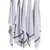 M&S blue checked terry tea towels 50x70 cm (British brand)