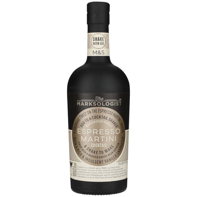 M&S Vanilla Espresso Martini cocktail 500ml, imported from the UK