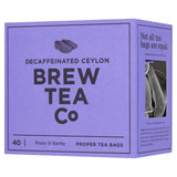 Brew Tea Co CO2 decaffeinated tea bags 40 - British product