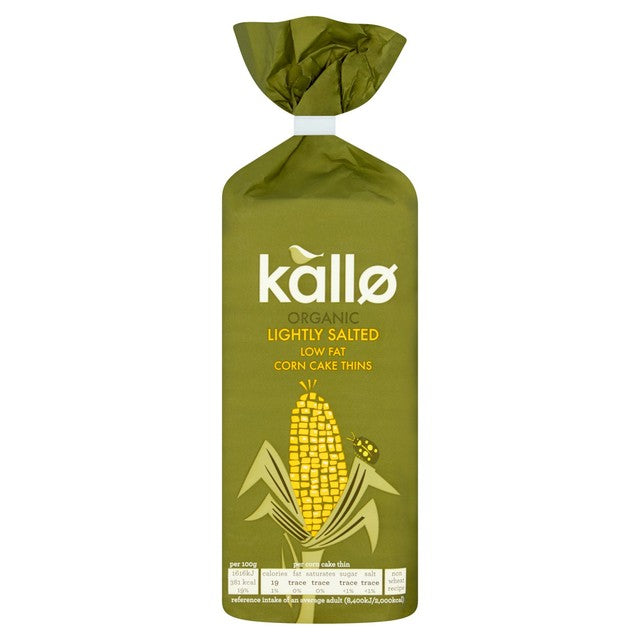 Kallo lightly salted corn cake thins 130g, UK version