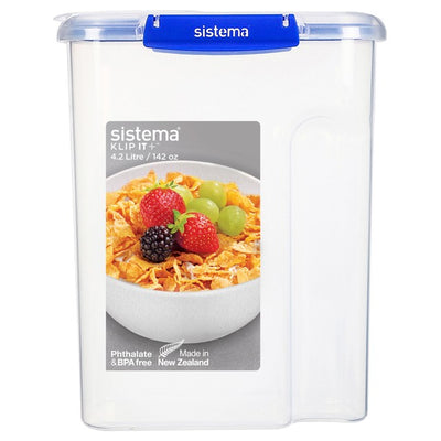 M&S Sistema Klip It Plus 4.2L Rectangular Food Storage Container- Buy online at McGrocer