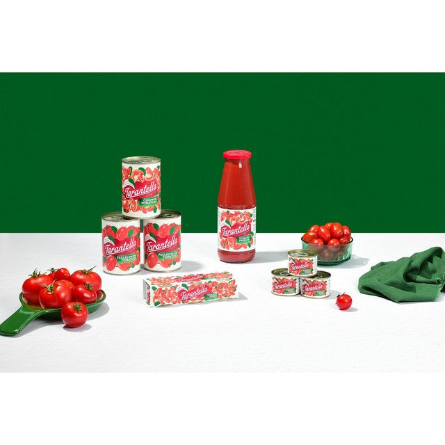 Tarantella Organic peeled plum tomatoes in tomato juice 400g (British brand)