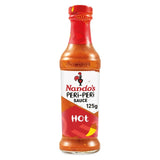 Nando's Hot Peri-Peri Sauce 125g, imported from the UK