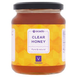 Ocado clear liquid honey jar 454g, imported from the UK.