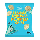 M&S sea salt vinegar popped potato snacks 80g, imported from the UK
