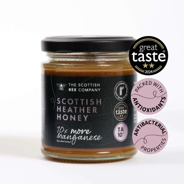 Scottish Bee Company heather honey 227g, UK version