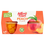 M&S Nature's Finest Peach in Juice Fruit Pots 4 x 120g- Buy online at McGrocer