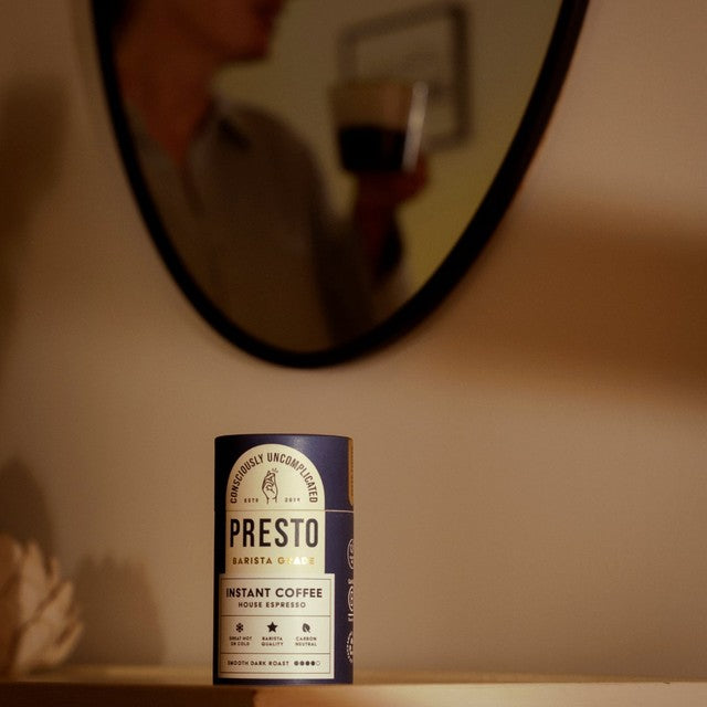 Presto House Espresso instant coffee 100g, imported from the UK