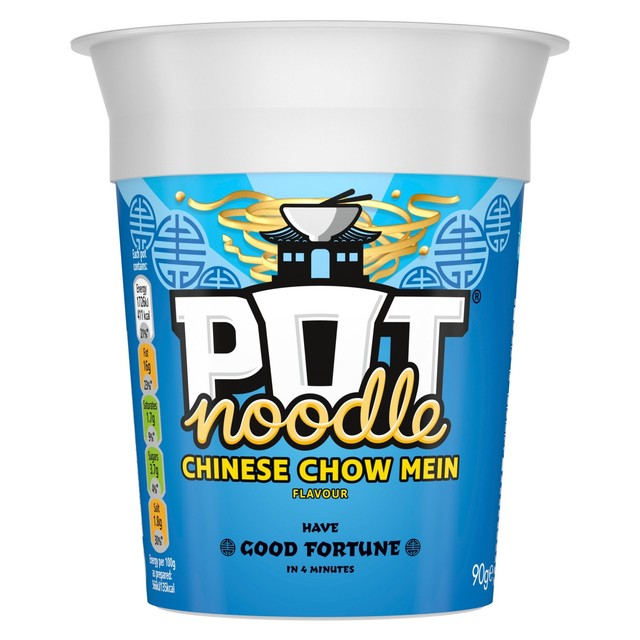 Pot Noodle Chinese Chow Mein instant noodle pot 90g, imported from the UK