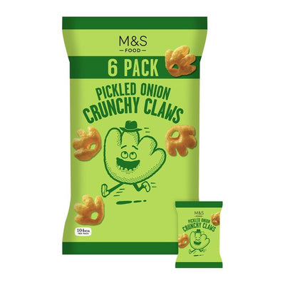 M&S M&S Pickled Onion Crunchy Claws Multipack Snack 6 Pack- Buy online at McGrocer