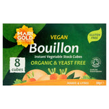 Marigold Health Foods organic yeast-free vegetable stock cubes 87g, imported from the UK