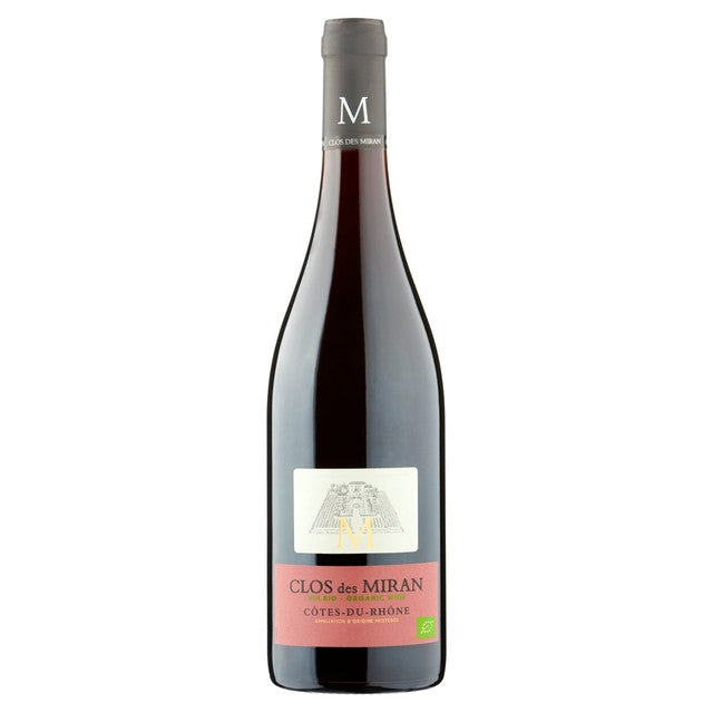 Clos des Miran Organic Cotes du Rhone red wine 75cl - British product