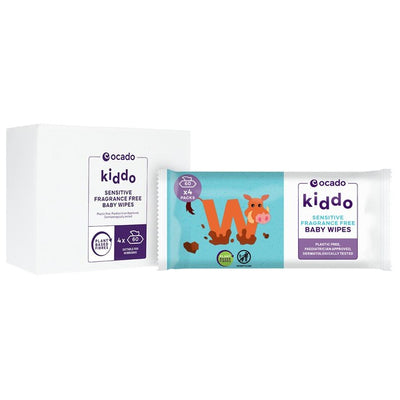 M&S Ocado Kiddo Sensitive Fragrance Free Baby Wipes 4 Packs of 60- Buy online at McGrocer