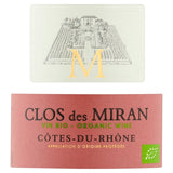 Clos des Miran Organic Cotes du Rhone red wine 75cl - British product