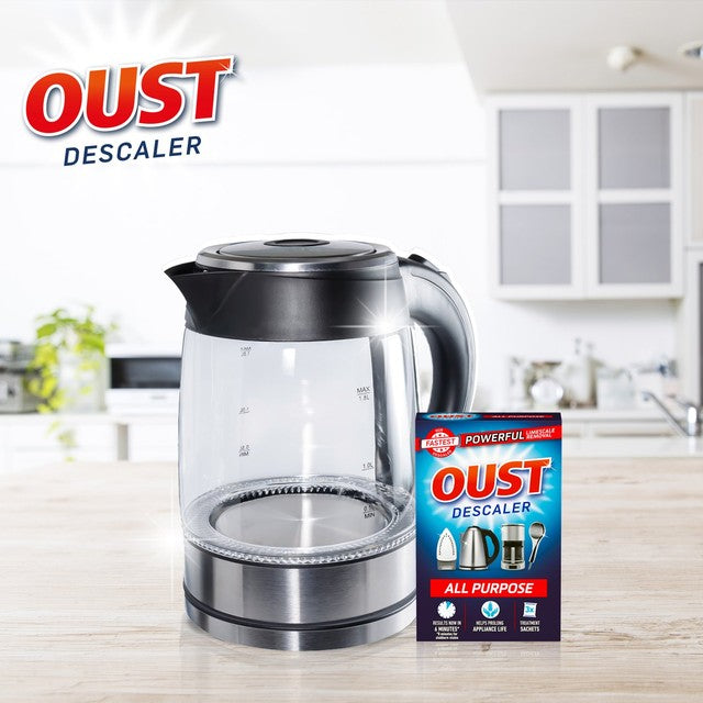 Oust All Purpose Descaler sachets 3x25ml, imported from the UK