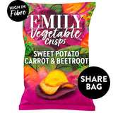 M&S Vegetable Crisps with Sweet Potato, Carrot, and Beetroot, Lightly Salted, Sharing Pack- Buy online at McGrocer