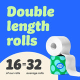 Who Gives a Crap Classic Soft Double Length toilet rolls 16 pack (British brand)