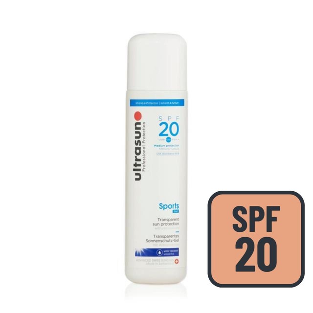 Ultrasun SPF 20 Sports Gel Sunscreen 200ml (British brand)