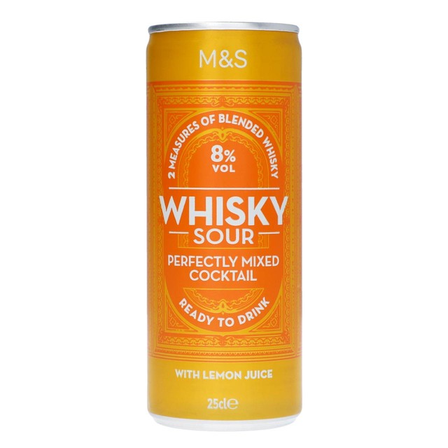 M&S Whisky Sour canned cocktail 250ml (British brand)