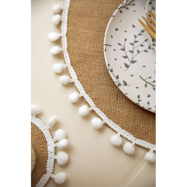 Natural Elements hessian placemats set of four, imported from the UK