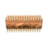 Hydrea London olive wood nail brush with firm bristles large size, UK version