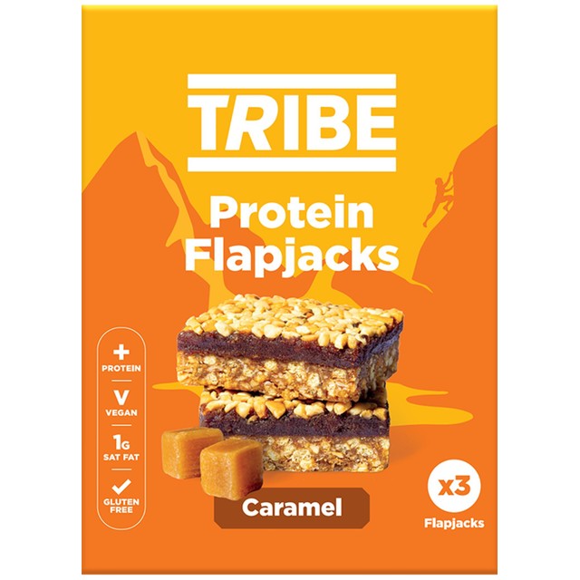 TRIBE Protein Flapjack Caramel 3 x 38g (British brand)