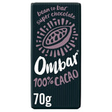 M&S OMBAR 100% Cacao Organic Vegan Fair Trade Dark Chocolate 70g- Buy online at McGrocer