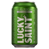 Lucky Saint alcohol-free lime sea salt lager can - British product