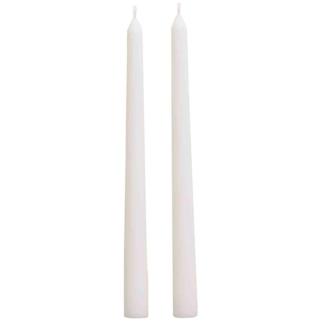 M&S tapered dinner candles white 25.5cm - British product