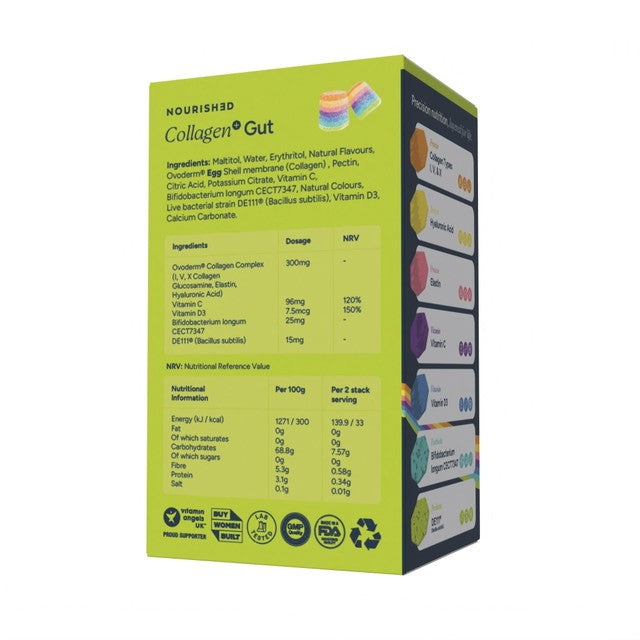 Rem3dy Health Collagen+ Gut Gummies 210g, imported from the UK