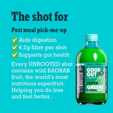 Unrooted Super Greens Lemon & Baobab Shots 420ml (British brand)