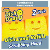 Scrub Daddy dishwand refill head yellow 2 pack (British brand)