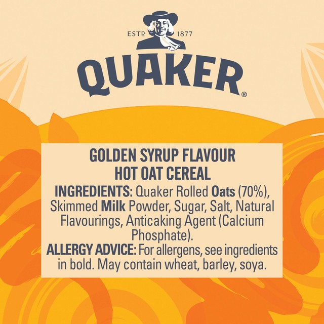 Quaker Golden Syrup Porridge Pot 57g (British brand)