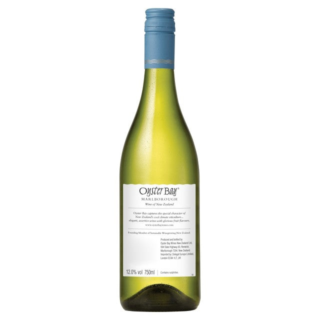 Oyster Bay Sauvignon Blanc Marlborough white wine 75cl, imported from the UK
