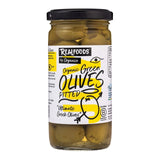 M&S Realfoods Organic Green Pitted Olives 230g- Buy online at McGrocer