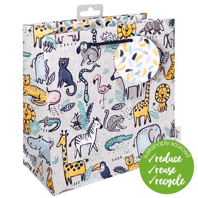 M&S Deva Designs Safari Club Medium Paper Gift Bag- Buy online at McGrocer